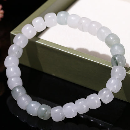 Natural ice emerald old bead bracelet