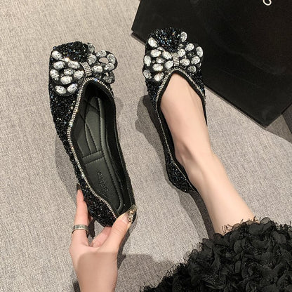 Rhinestone explosion platform shoes