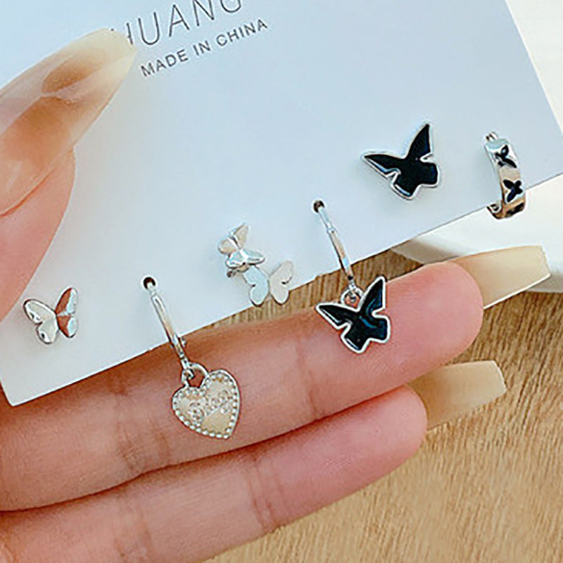 Liquid Butterfly Earrings 6-Piece Set