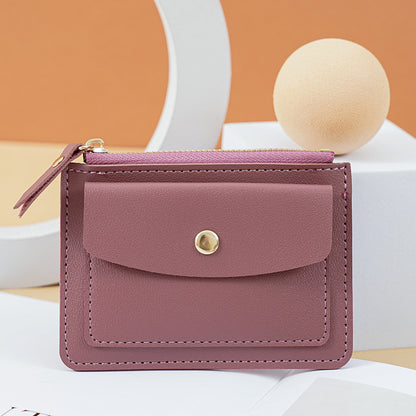 Zipper buckle card bag wallet