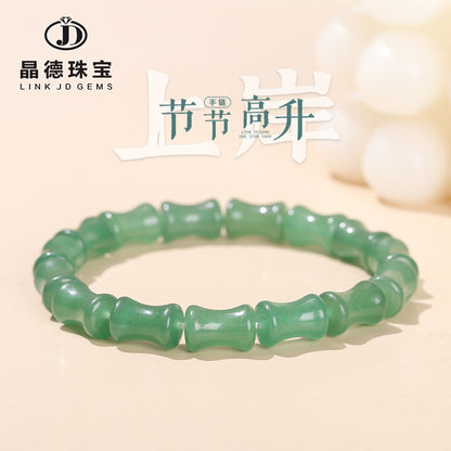 Pulsera de bambú Gaosheng de jade Dongling verde natural 