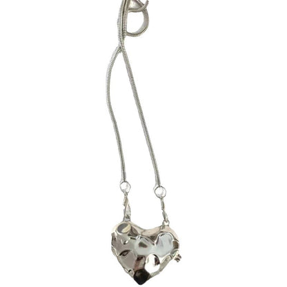 Metal silver love waist chain bag