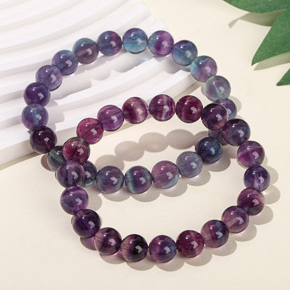 Pulsera de fluorita morada de melaleuca natural 7A 