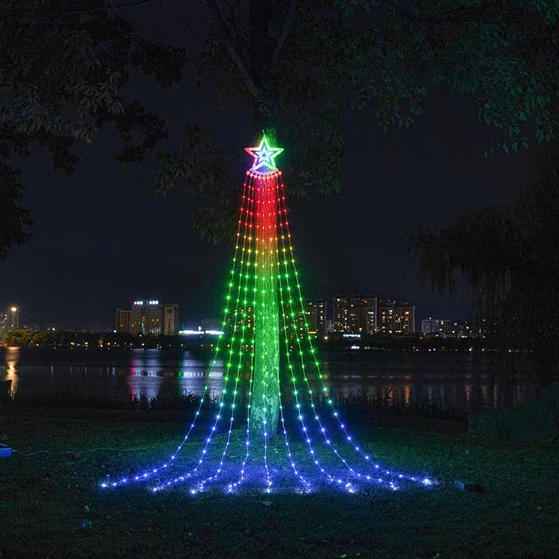 Luces De Cascada Decoración Navideña Jardín Al Aire Libre Impermeable 