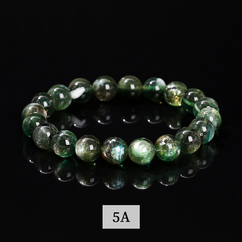 Natural green lithium mica bracelet for women