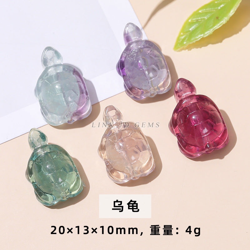 Natural color fluorite small carving