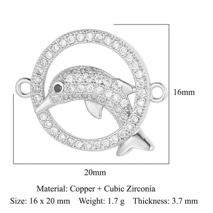 Angel Star Moon Copper Zircon Connection Accessories