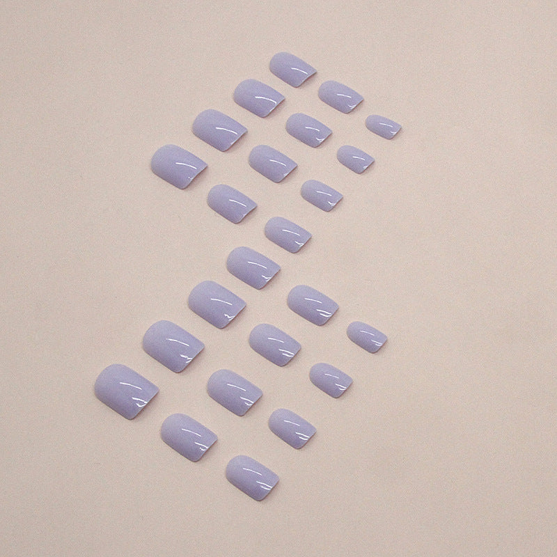 Light Purple Short Square Nails