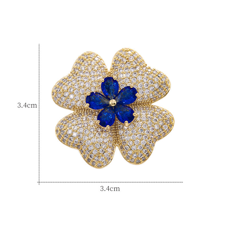 Eco-friendly crystal brooch pin