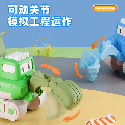 Cartoon Eng. Vehicle Press Toy