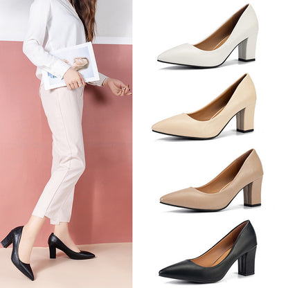 Fashion shoes women's thick heel