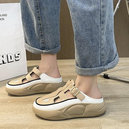 women's summer retro thick-soled slippers