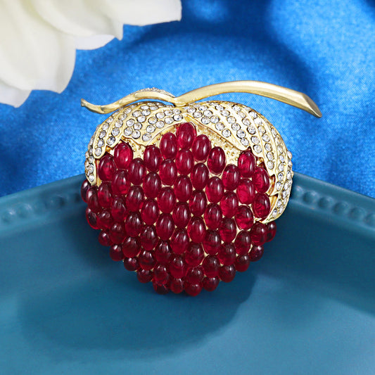 Fruit brooch gold plated