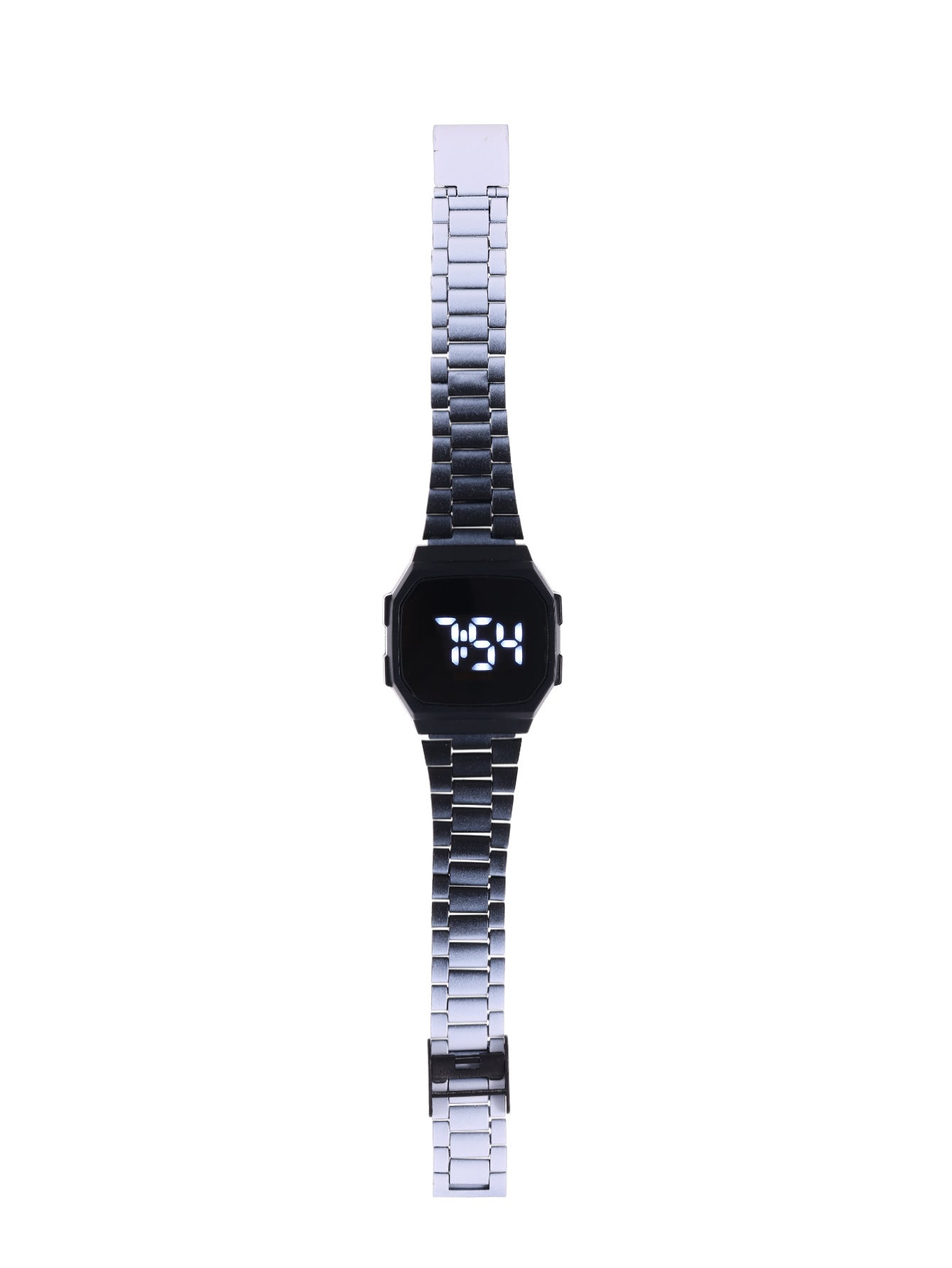 Metal steel belt led electronic watch