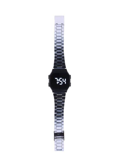 Metal steel belt led electronic watch