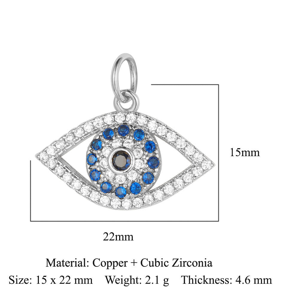 Evil Eye Copper Zircon Pendant