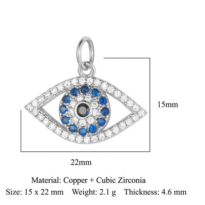 Evil Eye Copper Zircon Pendant