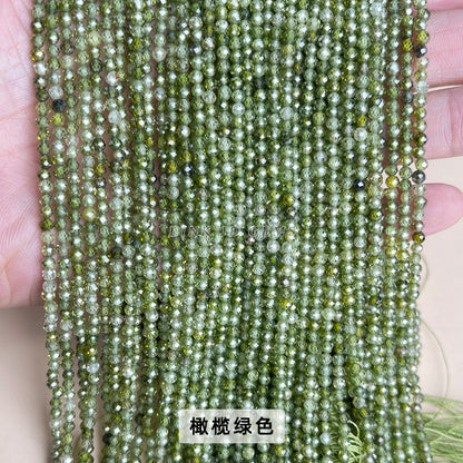 Slice zircon loose beads beads round beads