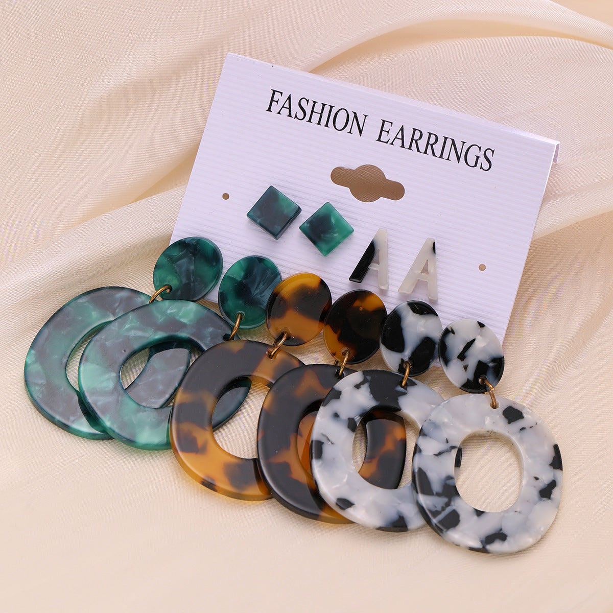 New Acetate Oval Earrings