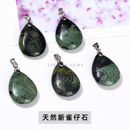 18 * 25 natural stone crystal jade water drop pendant