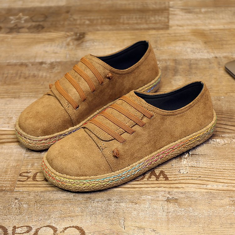 Spring and summer suede beef tendon soles