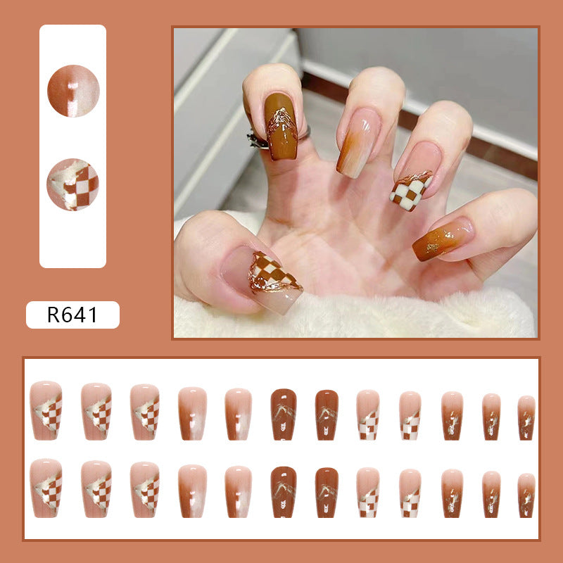 Caramel Amber Gradient Nails