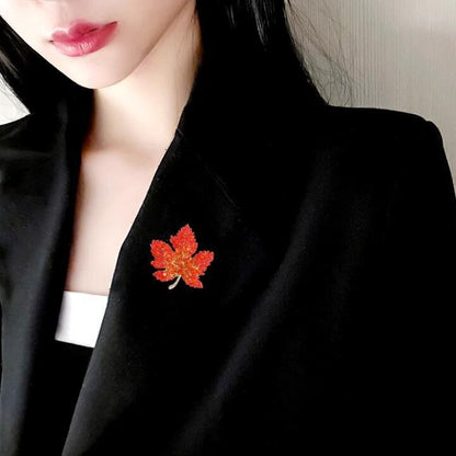 Red Maple Brooch