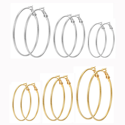 Geometric Round 6-Piece Earring Set