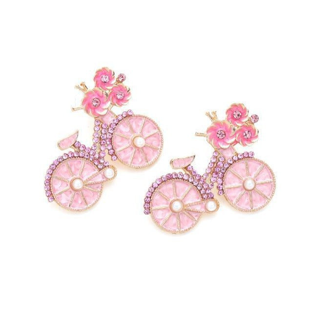 New pink bicycle brooch