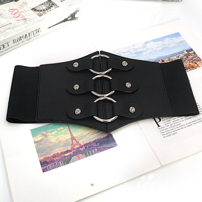 Versatile black waist belt