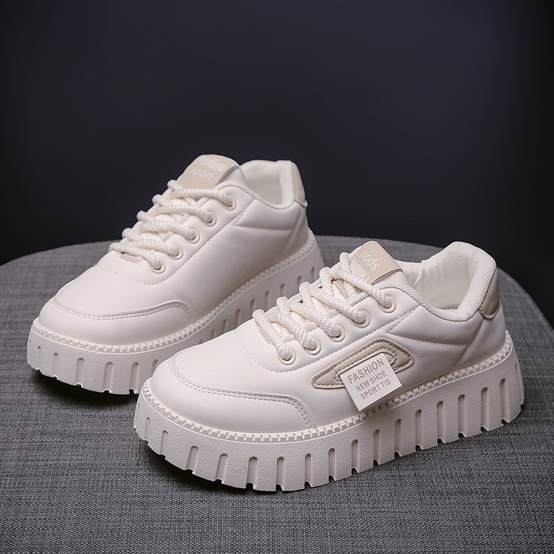 Summer white shoes all-match thick-soled women's shoes