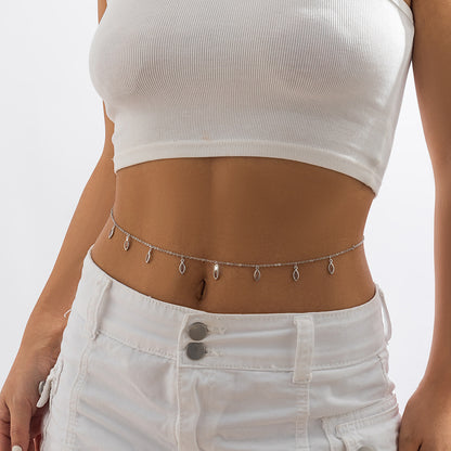 Body Chain Punk Zircon Rhinestone Waist Chain