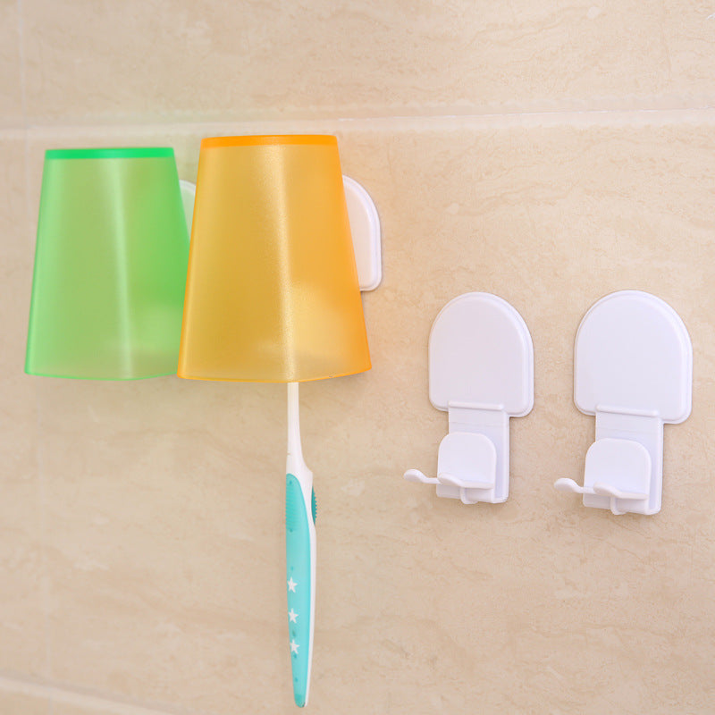 No-Drill Wall-Mounted Toothbrush Holder, Mouthwash Cup Hook