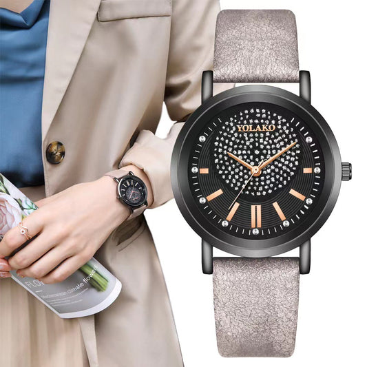 Starry Sky Womens Watch Leather Strap Trendy