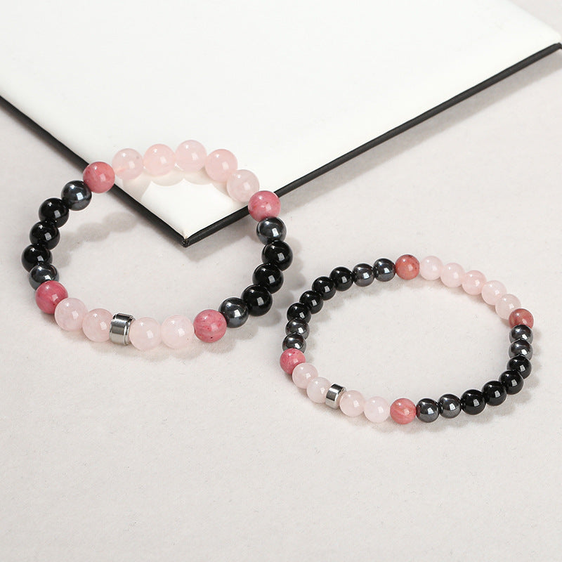 5A Natural Horse Powder Crystal Bead Bracelet