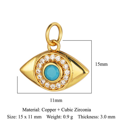 Devil's Eye Bear Copper Zircon Pendant