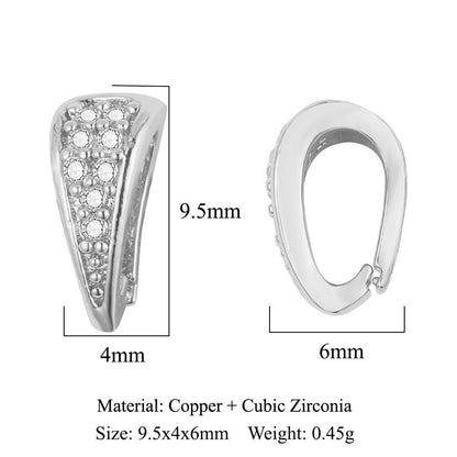 Copper zircon melon seed buckle pendant universal buckle