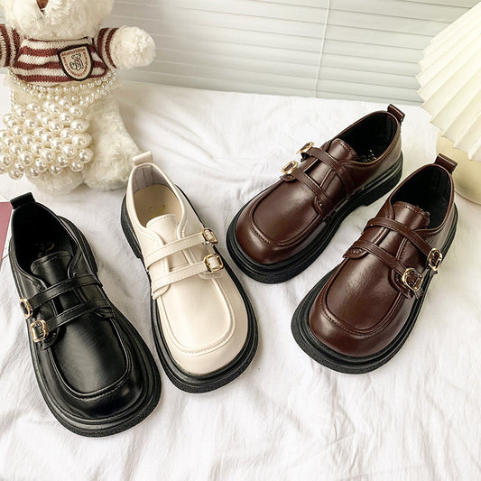 Versatile platform British leather shoes