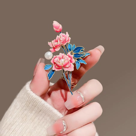 Chinese Peony Brooch