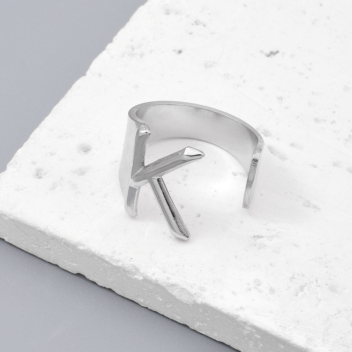 Titanium steel 26 English letter ring