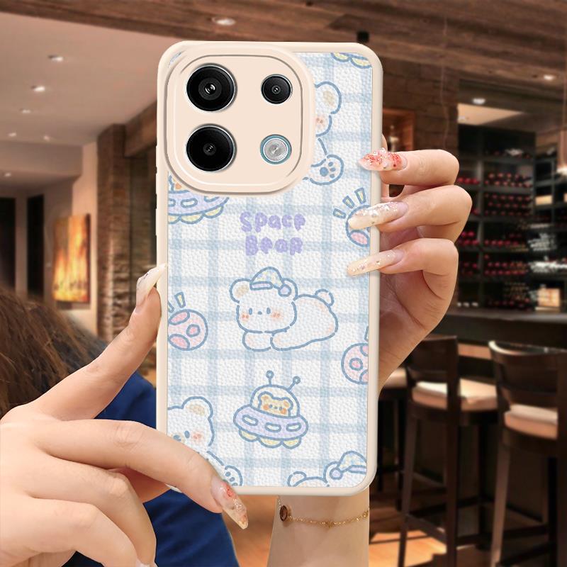 Redmi Note 13 Pro Leather Personalized Luxury Case Trendy Cute Silicone