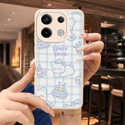 Redmi Note 13 Pro Leather Personalized Luxury Case Trendy Cute Silicone