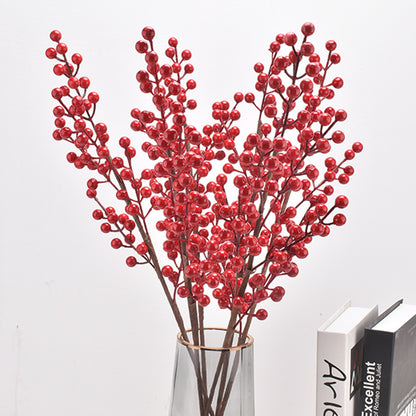 Holly fruit red acacia bean artificial flower