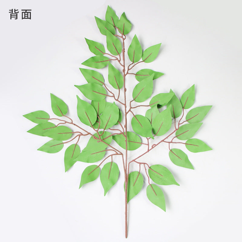 Flame retardant banyan leaf artificial plant