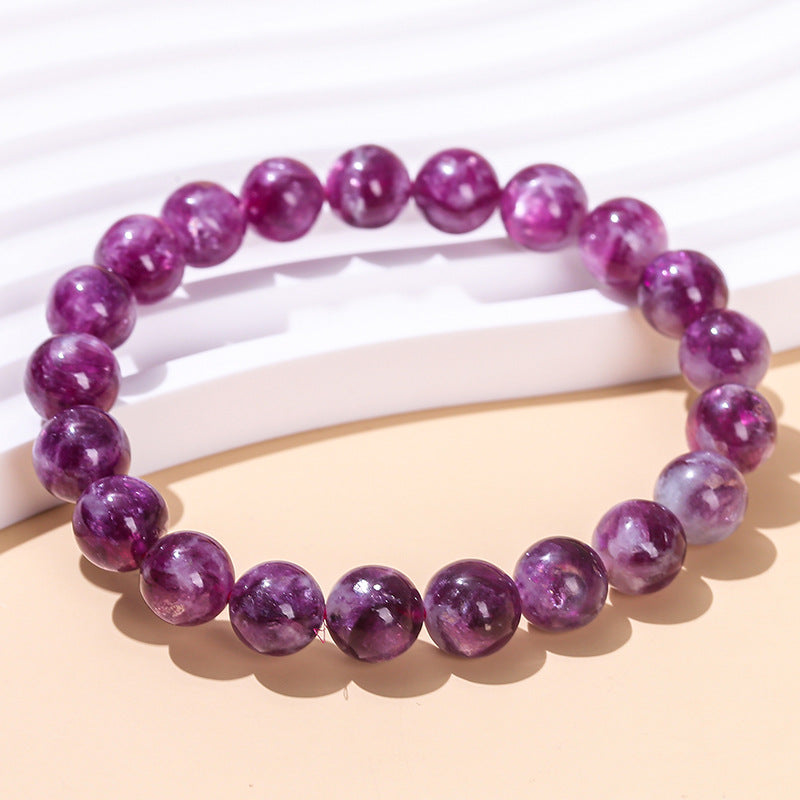 Natural purple grandmother crystal bracelet