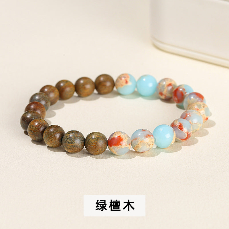 Pulsera de sándalo con piedra de Shoushan 