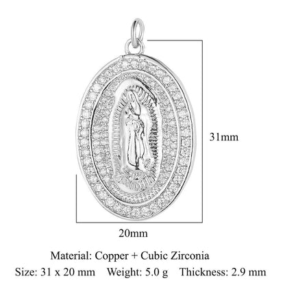 Moon Star Ballet Dancer Copper Zircon Pendant