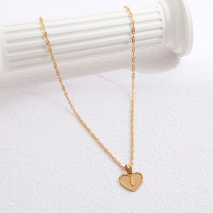 Hot selling heart letter necklace