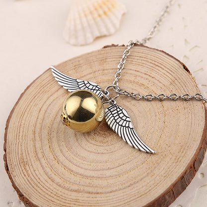 Gold Snitch Necklace Alloy Pendant