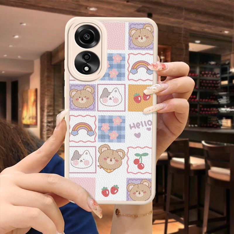 OPPO A78 New Solid Color Anime Soft Case Quirky Minimalist